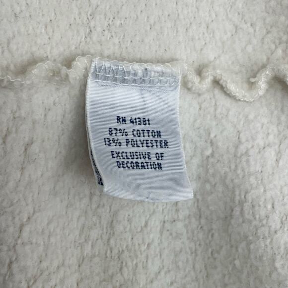 Polo Ralph Lauren Letterman Patch Button Up Varsity Cardigan Cream Mens XL AS IS - Picture 7 of 7